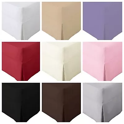 100% Polycotton 180 Thread Fitted PLEATED Valance Sheet Extra Deep All Sizes UK • £3.49