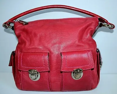 Vintage MARC JACOBS Multipocket Leather Hobo Bag In Red ~ MADE IN ITALY • $345