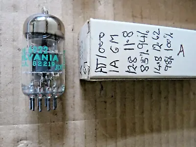 Sylvania  JAN 6922 ECC88 A Date  Packed 669 NOS Valve Tube AT1000 Tester NOV19A • £40