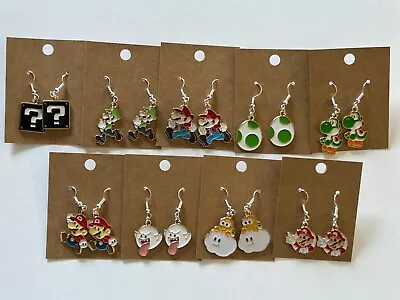 Mario Bros Stainless Steel Dangle Drop Earrings- Many Choices-Custom Made • $4.95