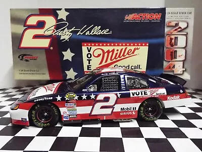 NIB 1/24 Action 2004 Rusty Wallace #2 Miller / Vote Miller For President Of Beer • $12