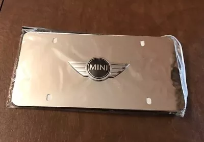 Mini Cooper Logo Chrome Vanity License Plate Stainless Steel -Brand New- • $49.95