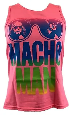 Macho Man Randy Savage Mens Pink Tank Top T-shirt • $28.99