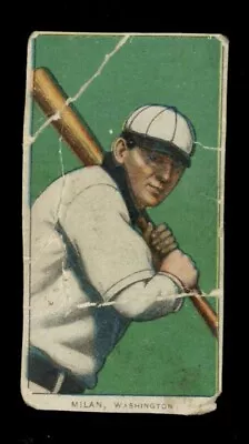 1909-1911 T206 Clyde Milan – Washington Senators - Polar Bear  *TRIM* • $29.71