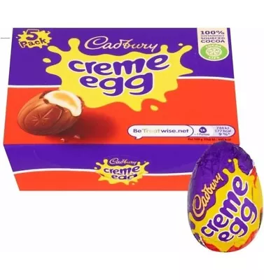 Cadbury Cream Eggs 5 Pack Bulk Buy Kids Chocolate Delicious Flavour • £1.99