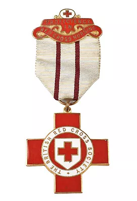 Vintage British Red Cross Society Proficiency In Red Cross Nursing Badge Medal • £8.50