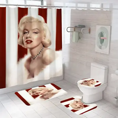 Gift For Lovers Marilyn Monroe Print Premium Shower Curtain Or Bathroom Set. • $26.99
