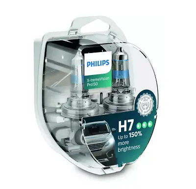 Philips H7 X-tremeVision Pro150 Halogen Headlight Bulbs | 12972XVPS2 | Pack Of 2 • $29.99