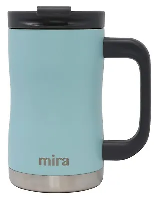 $14.49 • Buy MIRA 14 Oz Modern Double Wall Vacuum Insulated Coffee Mug Thermo Cup With Handle