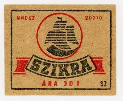 Vintage - Szikra - Matchbox Paper Label - Match Box - Hungary • $5.99