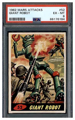 66176184 1962 Mars Attacks #52 Giant Robot PSA 6 EX-MT • $22.50