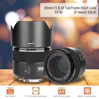 Meike 85mm F1.8 Full Frame Auto Manual Focus Lens For Canon EF Mount EOS Camera • £137