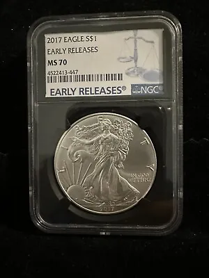 2017 Silver Eagle NGC MS70 Early Releases BLACK CORE • $47