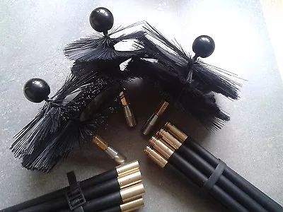 £37.50 • Buy Chimney Rods & Brush British Made Brass Fittings