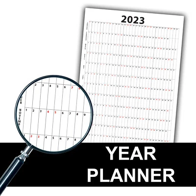 £3.99 • Buy 2023 Year Planner Wall Calendar Office Work Planning Rota Shift Table