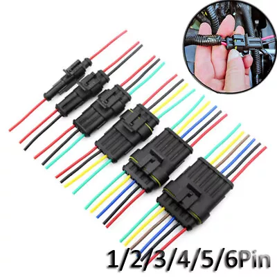 1Set Car Waterproof Electrical Connector With Wire Automotive HID Plug Sealed  • £4.25