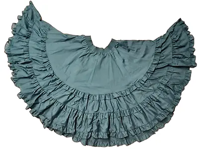 Vintage Malco Modes Partners Please Square Dance Skirt Sz. Medium Green Tiered • $25