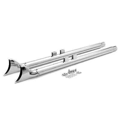 Touring 95-16 Chrome 42  Fishtail Muffler Exhaust Pipes For Harley Electra Glide • $144.99