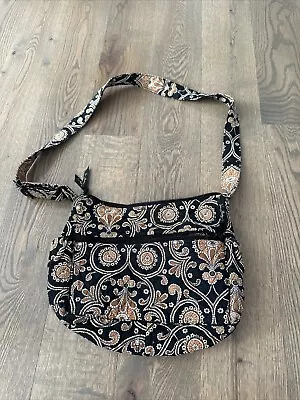 Vera Bradley Hannah Bag Cafe Latte Brown Black Purse Handbag • $15