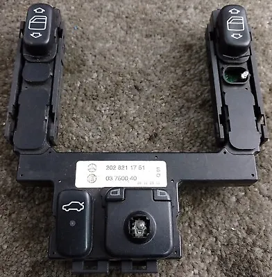 Mercedes W202 C Class Electric Window Mirror Switch Pack Block 2028211751 • $62.19