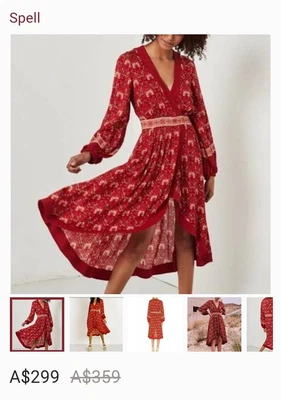 $100 • Buy Spell And The Gypsy Midi Dress Size L