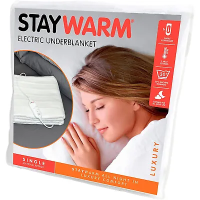 Staywarm Electric Heated Under Blanket 2 Heat Settings - Single/Double/King Size • £19.99