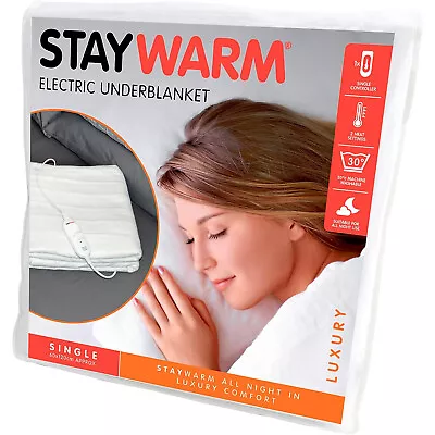 Staywarm Electric Heated Under Blanket 2 Heat Settings - Single/Double/King Size • £19.99