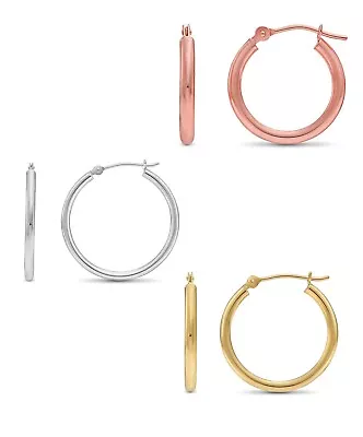 925 Sterling Silver Hoop Earrings For Women Jewelry 3 Pack Set Earrings • $12.99