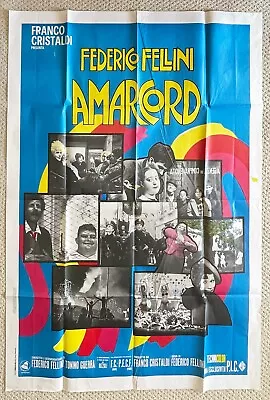 Federico Fellini AMARCORD Original Italian 39x55 Movie Poster • $149.95