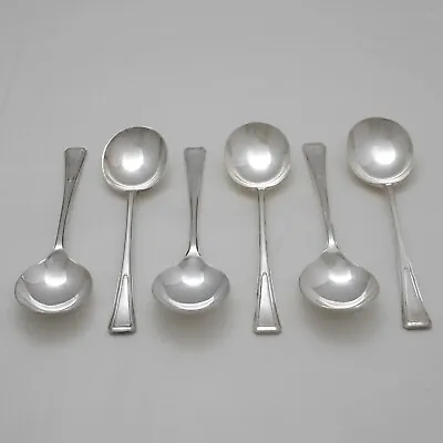 FULWOOD Design  JAMES RYALS Sheffield Silver Service Cutlery Six Soup Spoons • £19.95