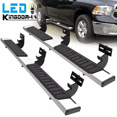 For 2009-2018 Dodge Ram 1500 Crew Cab 6  Side Steps Nerf Bars Running Boards SS • $128.83