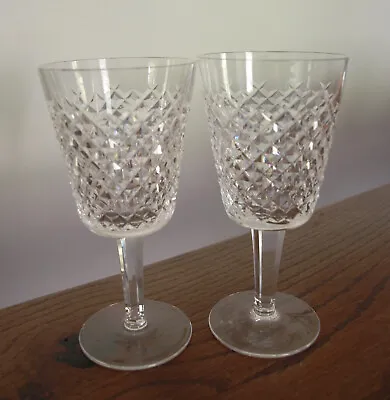 $20 • Buy Pair Of Vintage Waterford Crystal 6 7/8  Water Wine Goblets