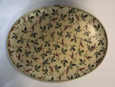 Vintage Floral Mid Century Modern FIBERTEC Fiberglass Platter Tray 14  X 10.75  • $12.95