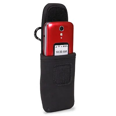 USA GEAR Flip Phone Case Belt Pouch With Belt Loop Carabiner Clip Easy Access • $14.99