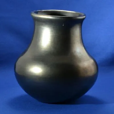 San Ildefonso Pueblo Maria Martinez High Gun Metal Blackware Pottery Jar 7  X 7  • $7607.50