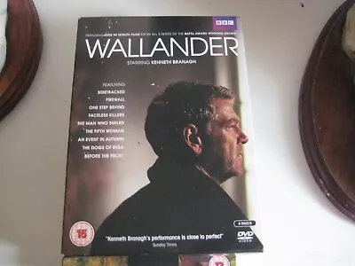 DVD / BBC  Wallander - Series 1-3 DVD Box Set - Kenneth Branagh  SIX  DISC SET • £4