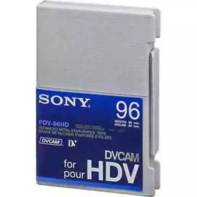 New Sony PDV-96HD Video Cassette DV Tape 64 Min DVCAM; 96 Minute HDV • $14.99