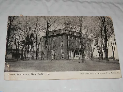 New Berlin Pa - 1909 Postcard - Union Seminary - Mifflinburg Area • $4.13