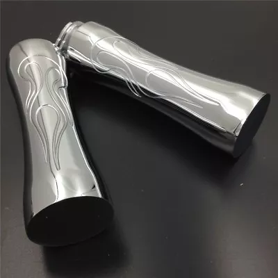 Chrome Flame 22mm 7/8  Hand Grips For Honda CBR 600 F3 F4i 900 929 954 1000 RR • $12