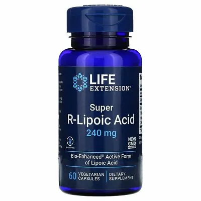 Super R-Lipoic Acid 240mg  R-ALA Bio-Enhanced Lipoic Acid 60Caps Life Extension • $36.01