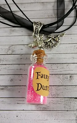 Fairy/Sparkly Pink Pixie Dust/wish Bottle And Necklace • £5.99