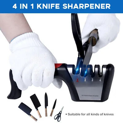 $9.79 • Buy Knife Sharpener 4 Stage Kitchen Diamond Sharp Knives Scissor Sharpening Tool
