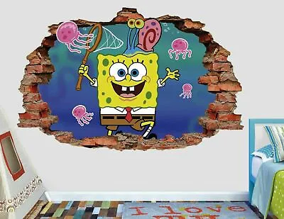 £74.97 • Buy Spongebob Squarepants Fun Custom Wall Decals 3D Wall Stickers Art AH494
