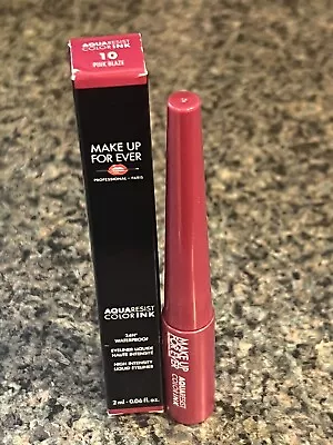 Make Up For Ever Aqua Resist Color Ink Liquid Eyeliner~10 Pink Blaze~NIB~Full Si • $12.25