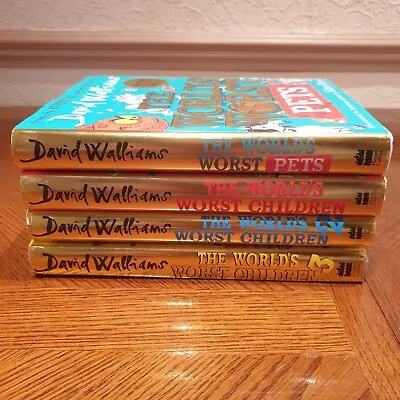 4 David Walliams The Worlds Worst Children 1 2 3 And Pets Book Bundle Free P&P • £14.99