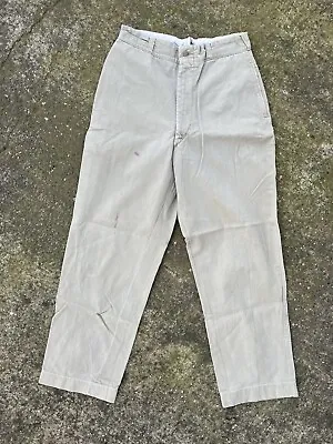 Vintage Military Zipper Khaki Pants Sanforized 28X29 VGC!! • $14