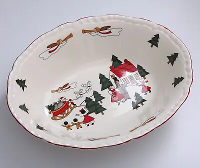 Mason's Christmas Village 9  Oval Vegetable Bowl Made In England Excellent 9 3/4 • $90