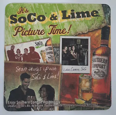 98 Southern Comfort Drink Coasters SoCo & Lime Picture Time Game On Back • $9