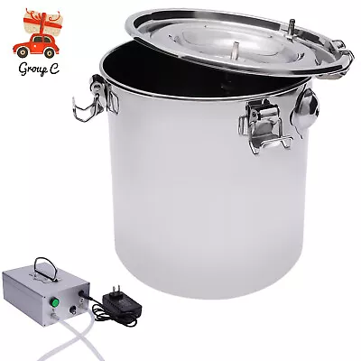 5L Portable Electric Dual Head Sheep Goat Milking Machine Cow Milker Vacuum Pump • $105