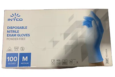 INTCO Disposable Nitrile Gloves Vinyl Powder Free Latex Free Exam Gloves L • £7.99